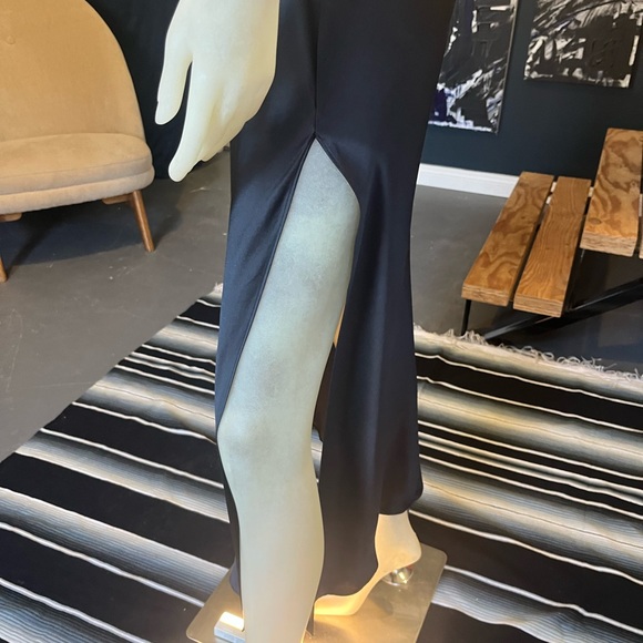 Y2K Victoria’s Secret Black Cowl Neck Silk Slip Dress - Picture 3 of 7